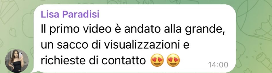 Messaggio Lisa Paradisi